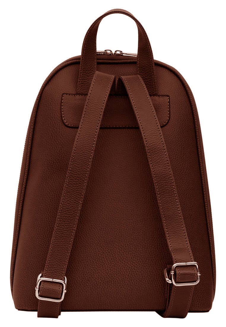 Women Vegan Leather Brown Backpack - The Wise Owl (Taba) Design