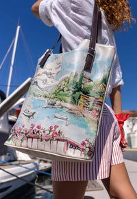 Women Vegan Leather Shoulder Bag - Lago di Como Design