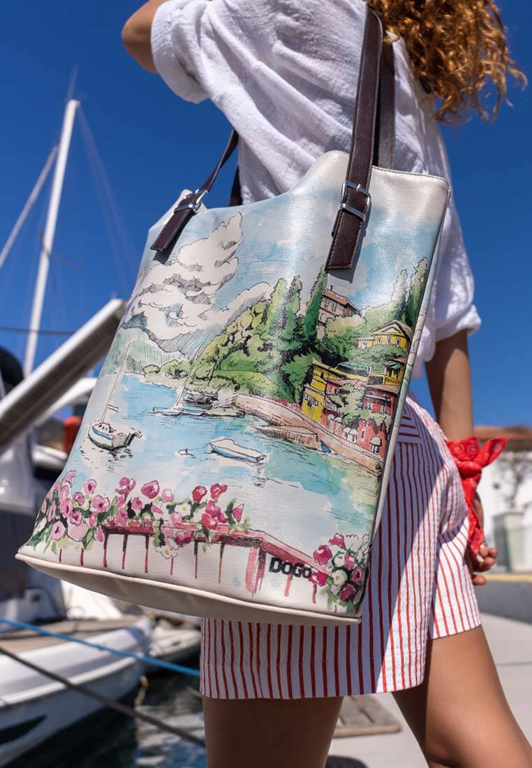 Women Vegan Leather Shoulder Bag - Lago di Como Design