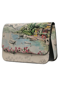Women Vegan Leather Cream Purse - Lago di Como Design