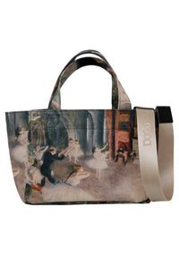 Women Vegan Multicolor Medium Tote Bag - Ballerinas Design