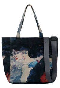Women Vegan Navy Large Tote Bag - Ladies Design