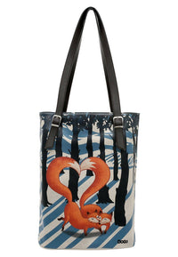 Women Vegan Leather Multicolor Shoulder Bag - Cuddling Season Design