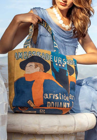 Women Vegan Large Tote Bag - Ambassadeurs Design