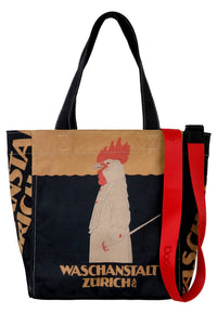 Women Vegan Leather Black Large Tote Bag - Outfit of The Day Design