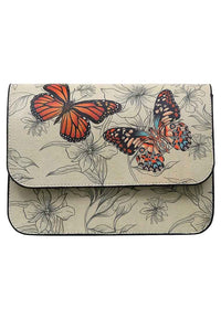 Women Vegan Leather Beige Purse - Fly With Your Own Wings Design