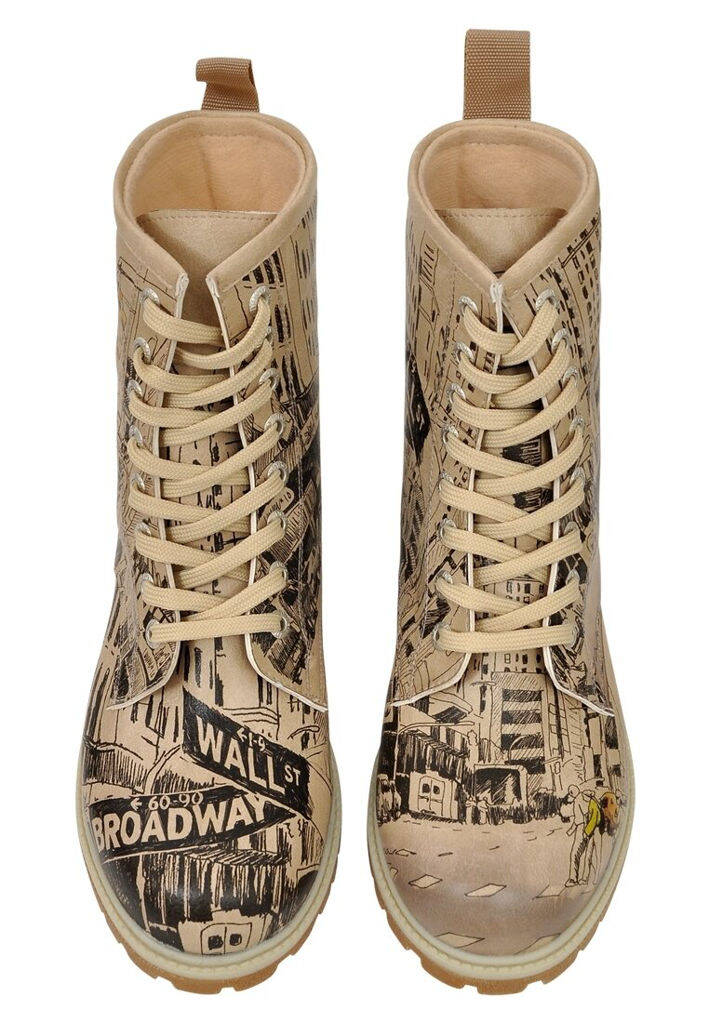 Women Vegan Leather Beige Long Boots - One way only Design