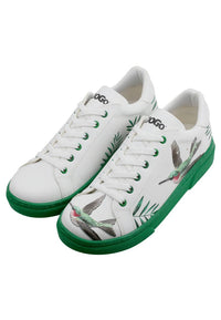 Women Vegan Leather White Sneakers - Soar the Sky Design