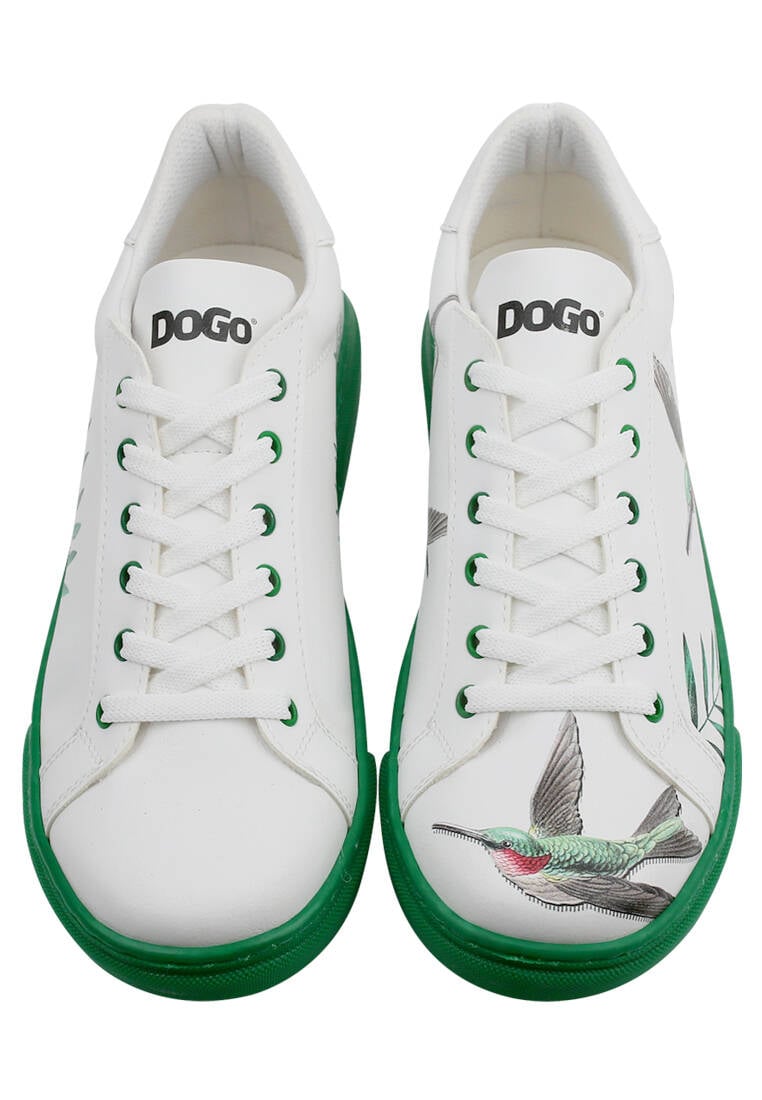 Women Vegan Leather White Sneakers - Soar the Sky Design