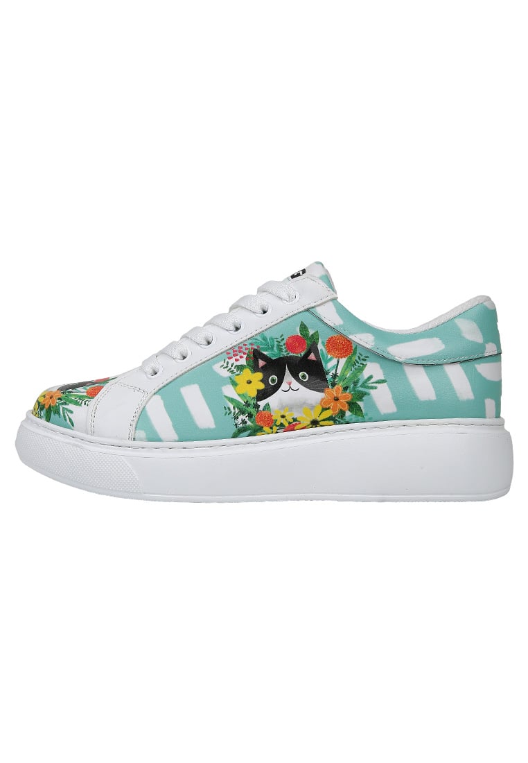 Women Vegan Leather White Sneakers - Sweet Escape Design