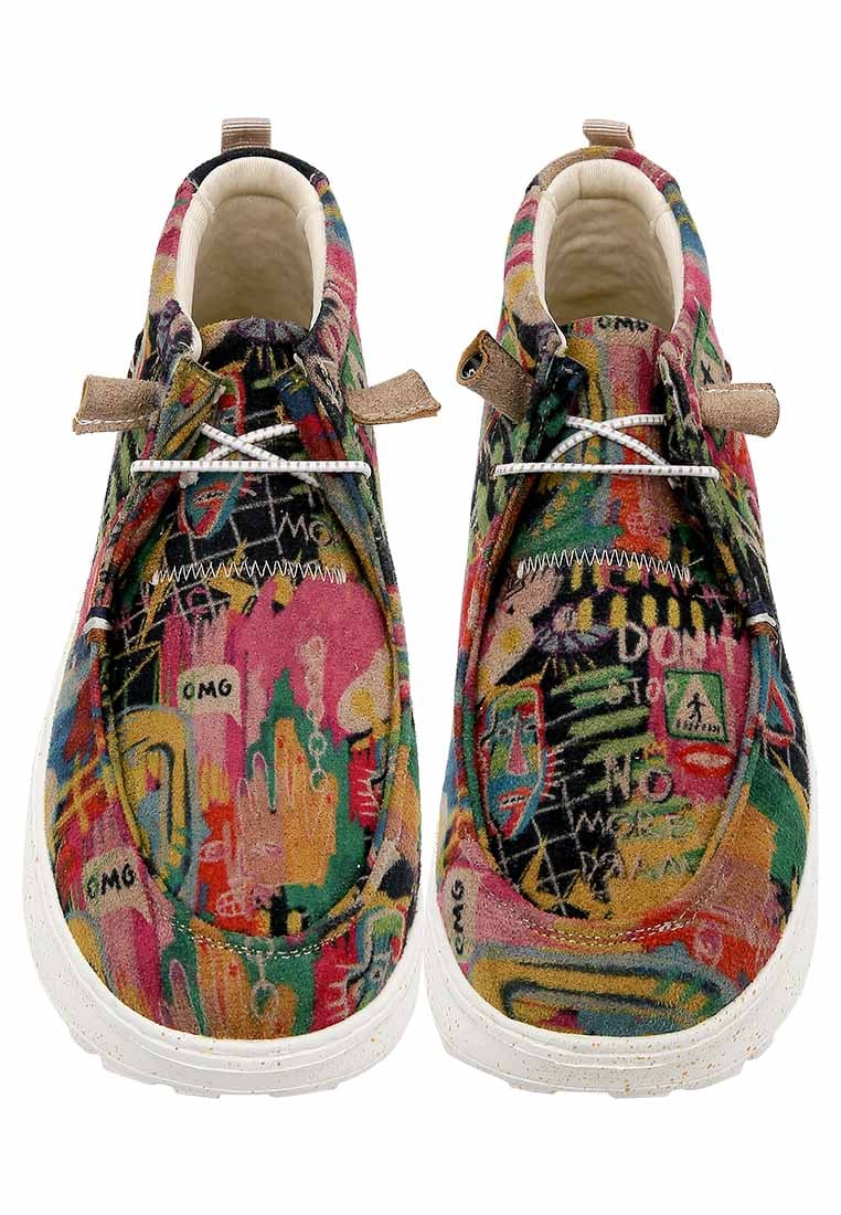 Women Vegan Leather Multicolor Boots - No More Drama Design