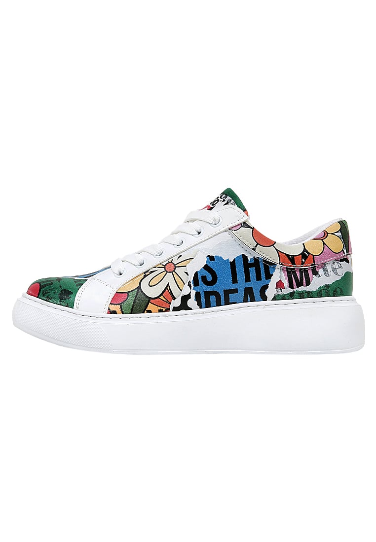 Women Vegan Leather White Sneakers - Creative Mess Design