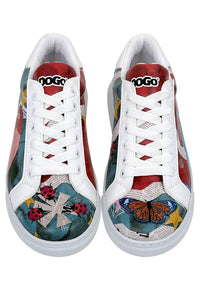 Women Vegan Leather White Sneakers - Paper Animals Design
