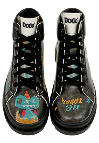 Women Vegan Leather Black Boots - Dynamic Spirit Design