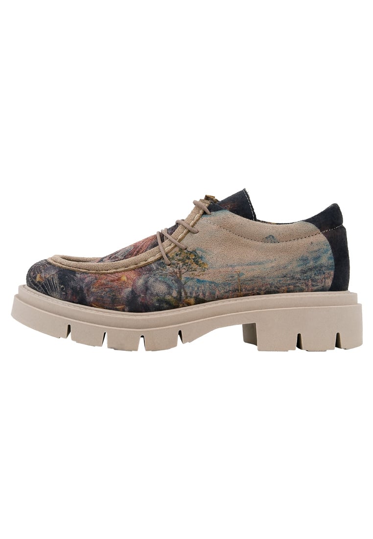 Women Vegan Multicolor Loafers - The Model Book of Calligraphy Design