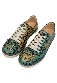Women Vegan Leather Multicolor Sneakers - Wild Spirit Design