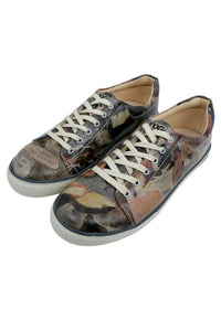 Men Vegan Leather Brown Sneakers - Be Still Design
