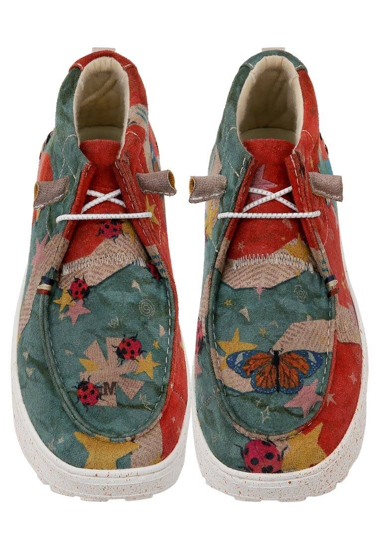 Women Vegan Leather Orange Sneakers - Paper Animals Design