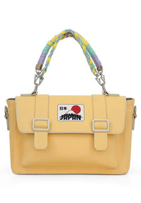 Women Vegan Leather Yellow Purse - Japan Design