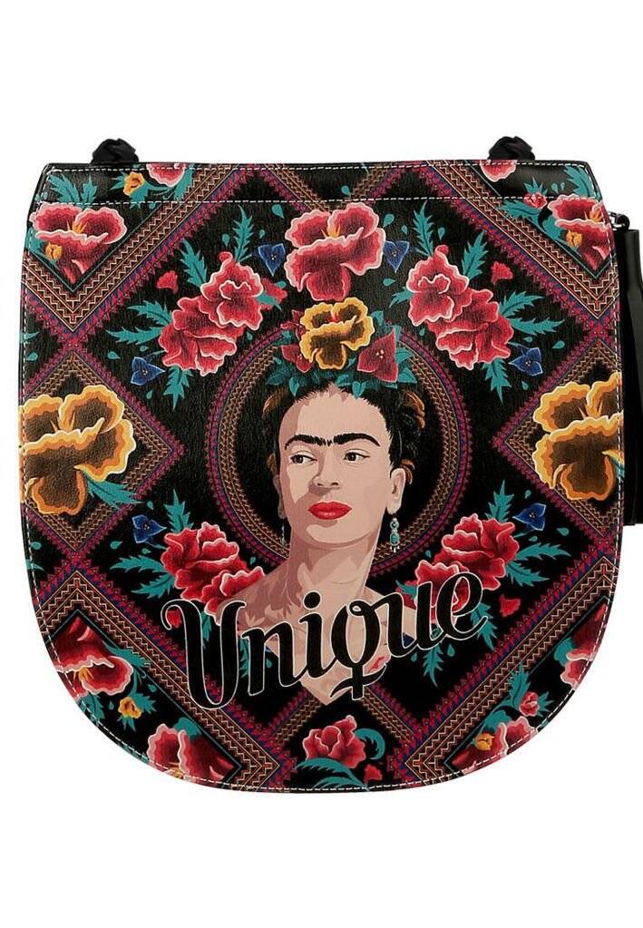 Women Vegan Leather Shoulder Bag - Beauty In The Broken Frida Kahlo Design