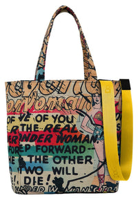 Women Vegan Large Tote Bag - Warner Bros Wonder Woman Design