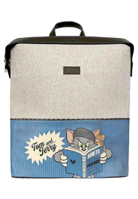 Unisex Vegan Gray Backpack - Friends-with-a-Mouse Design
