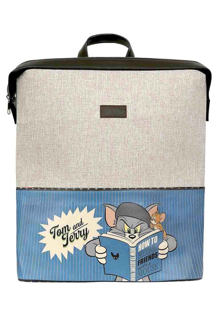 Unisex Vegan Gray Backpack - Friends-with-a-Mouse Design