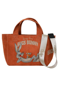 Women Vegan Leather Medium Tote Bag - Chill Bunny Design