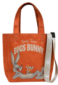 Women Vegan Orange Large Tote Bag - Warner Bros Red Hot Bunny Design